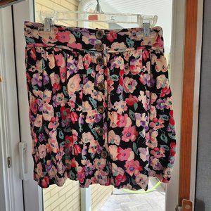 LA Hearts A-line Floral Skirt